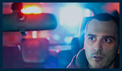 image of a man pulled over by police